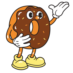  brown donut cartoon